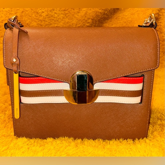 Cromia Maeva Genuine Italian Saffiano Leather Crossbody Satchel - Picture 4 of 13